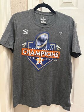 Fanatics Gray Houston Astros 2022 World Series Champions Short Sleeve Tee